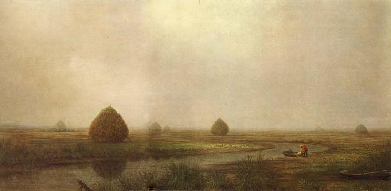 Martin Johnson Heade Jersey Marshes Norge oil painting art